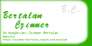 bertalan czimmer business card